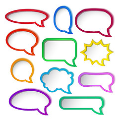 Image showing Colorful speech bubble frames.