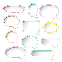 Image showing Colorful speech bubble frames.
