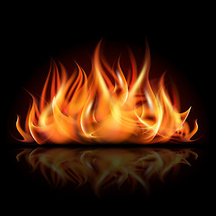 Image showing Fire on dark background.