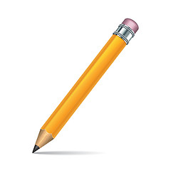 Image showing yellow pencil isolated on white background