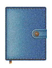 Image showing Blue denim notebook