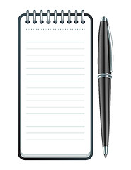 Image showing Vector pen and notepad icon