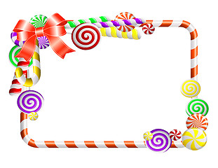 Image showing Frame with colorful candies.