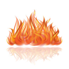 Image showing Fire on white background.