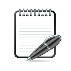 Image showing Vector pen and notepad icon