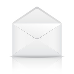 Image showing White open envelope