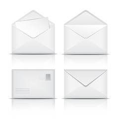 Image showing Set of White envelopes.