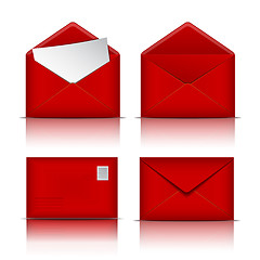 Image showing Set of Red envelopes.