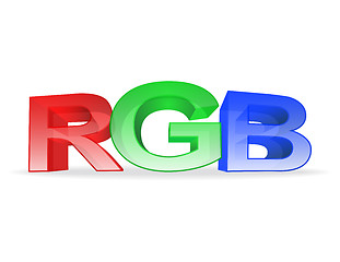 Image showing the letters rgb on white background