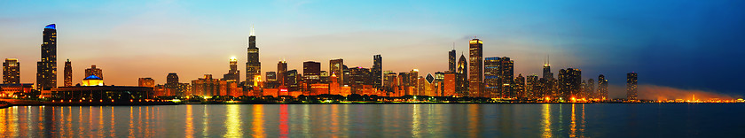 Image showing Chicago downtown cityscape panorama