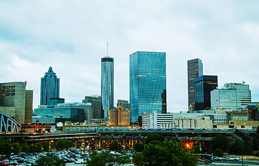 Image showing Downtown Atlanta in the evening