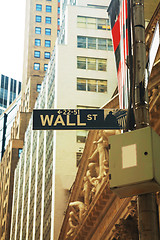 Image showing Wall street sign