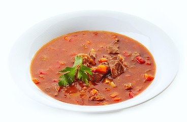 Image showing meat soup with vegetables