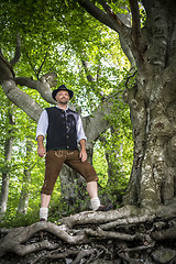 Image showing Traditional standing Bavarian man