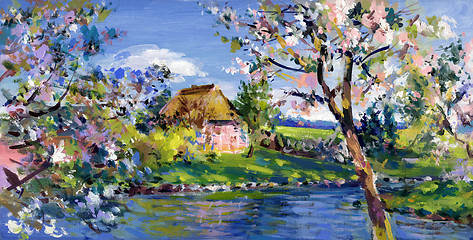 Image showing spring motif painting