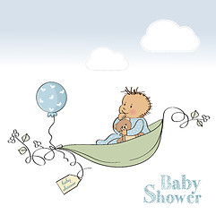 Image showing baby boy shower card