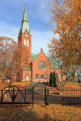 Image showing Forssa Church, Finland in Autumn