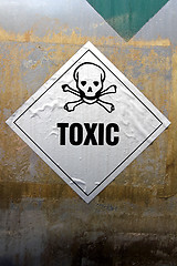 Image showing Grungy Toxic Label