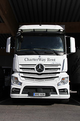 Image showing White Mercedes-Benz Actros Truck 