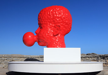 Image showing Sculpture by the Sea exhibit at Bondi, Australia