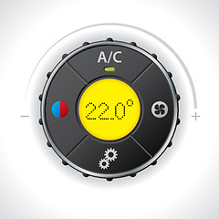 Image showing Air condition gauge with yellow led