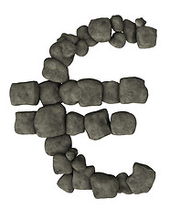 Image showing pebbles euro symbol