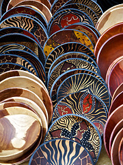 Image showing Wooden Bowls