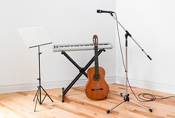 Image showing Musical instruments in a room