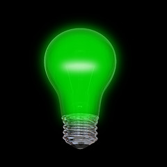 Image showing Green lightbulb