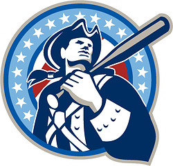 Image showing American Patriot Baseball Bat Retro