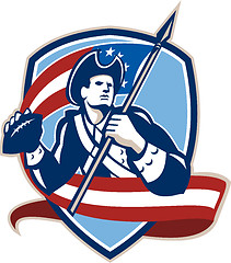 Image showing American Patriot Football Quarterback Shield