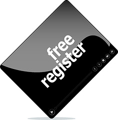 Image showing Video movie media player with free register on it