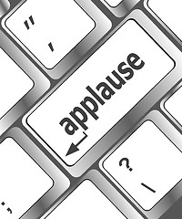 Image showing Computer keyboard with applause key - business concept