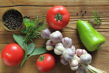 Image showing Garlic and tomatoes.