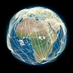 Image showing Connected world Africa view