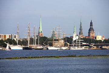 Image showing Tall ships in Riga