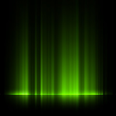 Image showing Green northern lights, aurora borealis. EPS 10