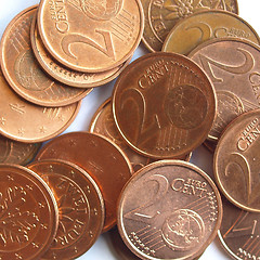 Image showing Euro coins