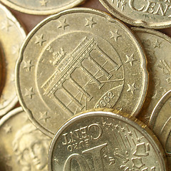 Image showing Euro coins background