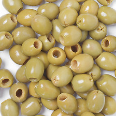 Image showing Green olives