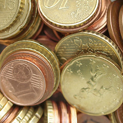 Image showing Euro coins background