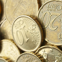 Image showing Euro coins background