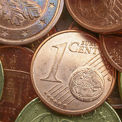 Image showing Euro coins background