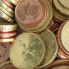 Image showing Euro coins background