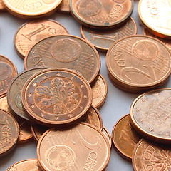 Image showing Euro coins