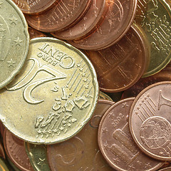 Image showing Euro coins background