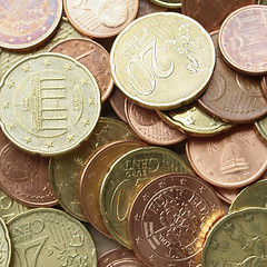 Image showing Euro coins background