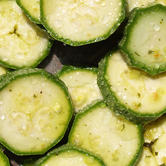 Image showing Courgettes zucchini