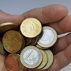 Image showing Euro coins