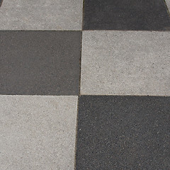 Image showing Checkered floor tiles